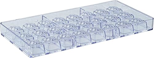 Miniatura 12 de Restaurantware Pastry Tek - Molde moldeador de chocolate de 10.8 x 5.3 pulgadas, 1 molde de caramelo congelable, 24 cavidades con diseño de hoja de