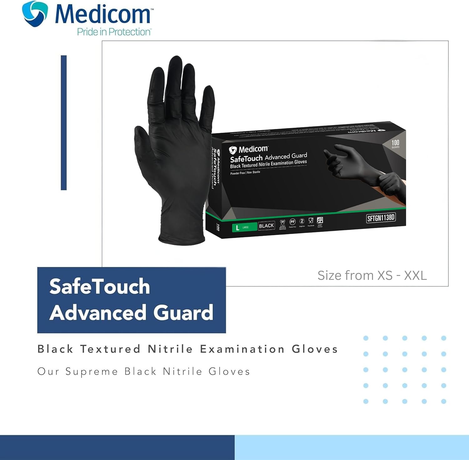 Medicom Gloves Gloves Unisex Adult (Pack of 1)