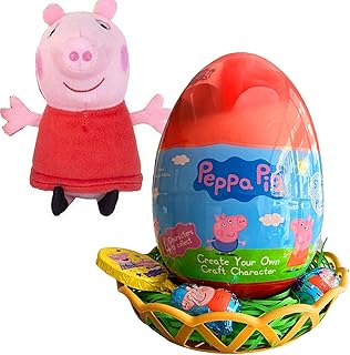 Pluszowa figurka świnki Peppa DIY w rozmiarze XL, wielkanocne jajko, z czekoladą, prezent wielkanocny
