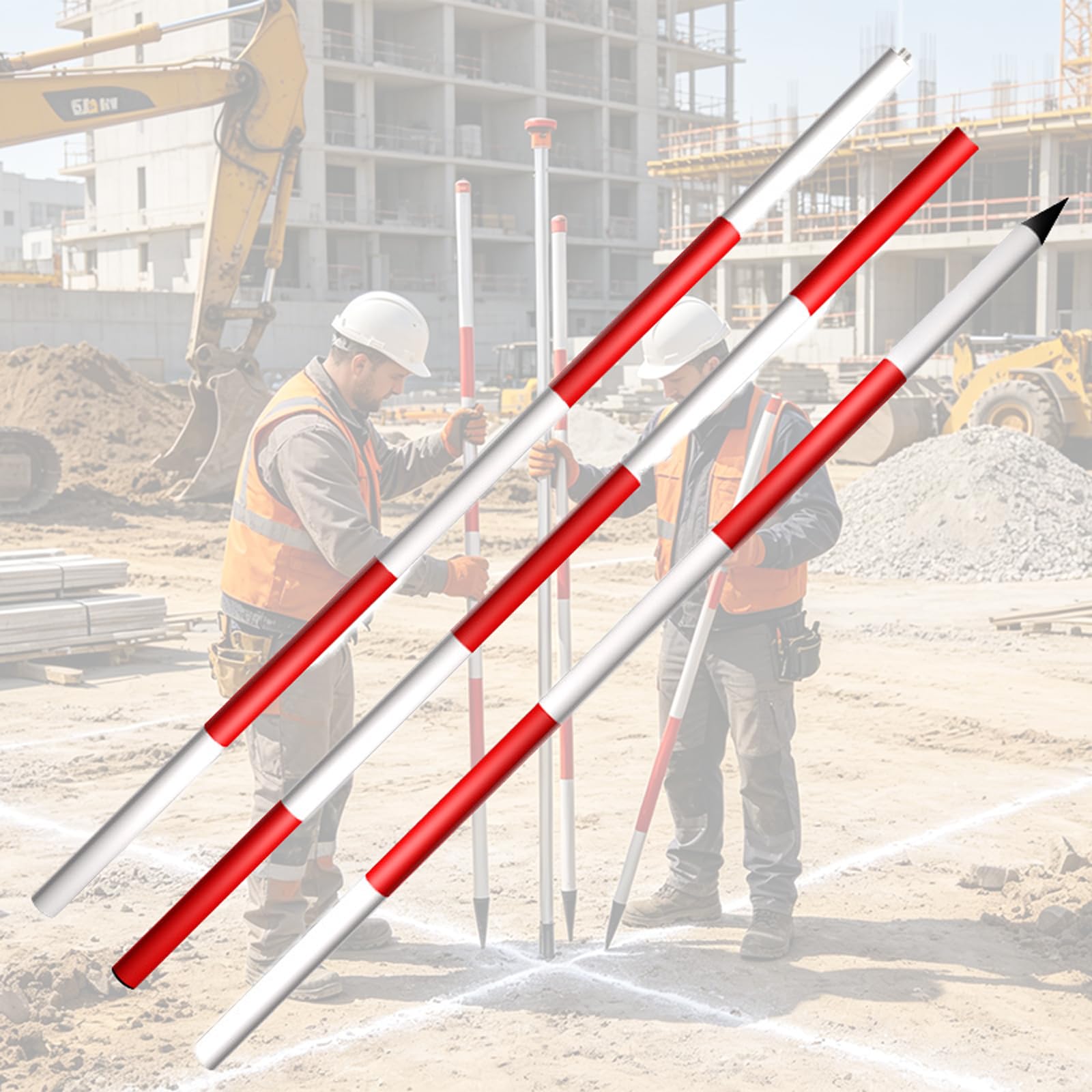 Poteau d'arpentage léger pour éviter la fatigue en étude de site