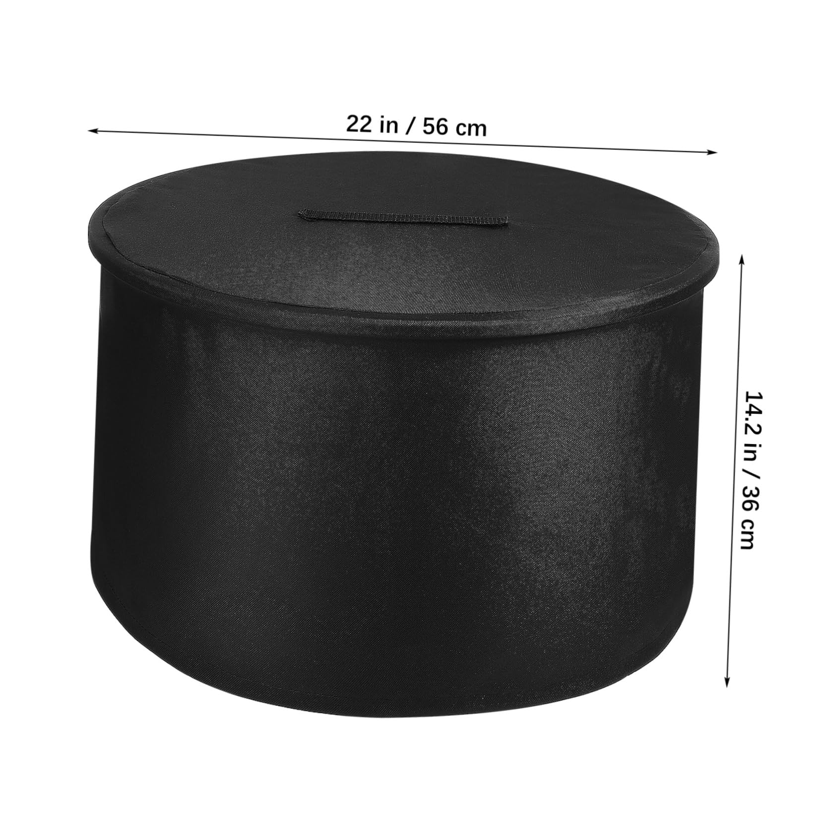 HEMOTON Lightweight Fire Pit Cover Round Oxford Fabric Bbq Stove Lid Weatherproof for Backyard