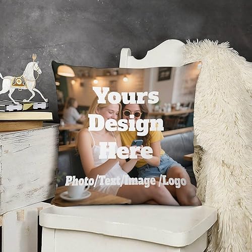 Miniatura 4 de Funda de almohada personalizada, diseño de tu propia foto, texto, fundas de almohada personalizadas para cumpleaños, día de la madre, regalos de