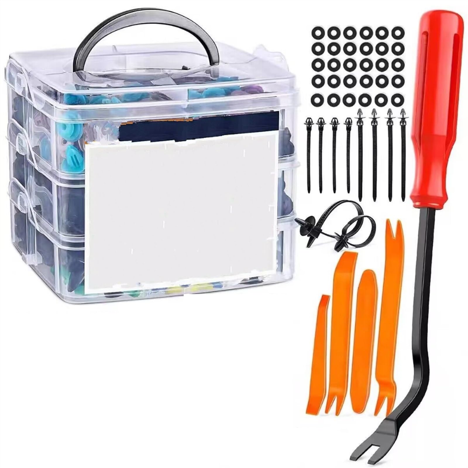 Viti e accessori 50-680 Pz Auto Clip Di Fissaggio Car Body Push Fermo Spille Rivetto Paraurti Door Trim Panel Kit Strumento Rimozione Automatica(680 Pcs with Tool)