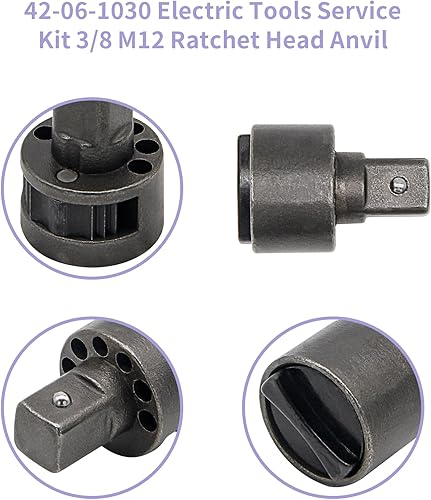 Miniatura 5 de 42-06-1030 Kit de servicio de herramientas eléctricas 38 M12 Yunque de cabeza de trinquete para Milwaukee 2457-20,2457-21,42-06-1025 Yunque de llave
