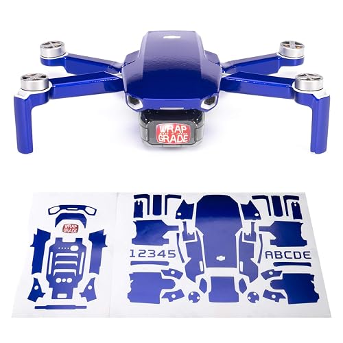 WRAPGRADE Skin Conjunto de Pegatinas Compatible con DJI Mini 2 (STRATOSPHERE BLUE)