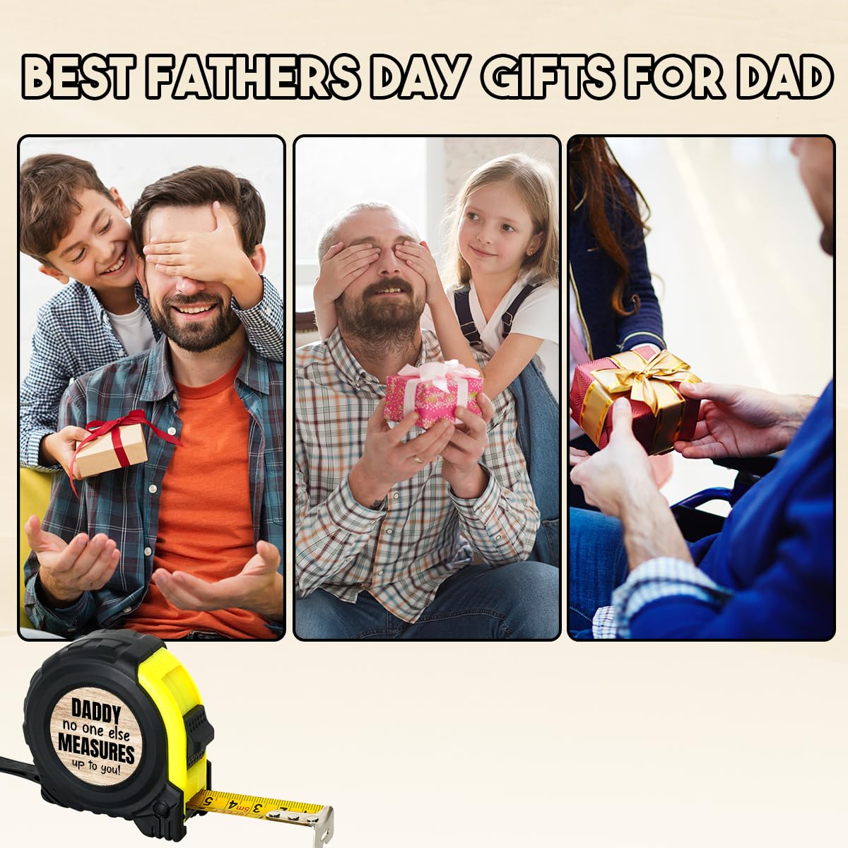 Father Day Tools Gifts Dad Tape Measure Woodworker Carpenter Gifts for Stepfather Papa Father Best Gifts Idea for Daddy Happy Fathers Day Measuring Tape