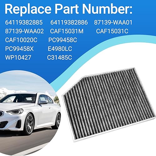 Miniatura 5 de Filtro de aire de cabina para BMW X3 X4 IX3 Z4 330i 330e 430i M340i M440i M440i Z4 Toyota GR Supra reemplaza CAF15031 64119382886 64119382885 8