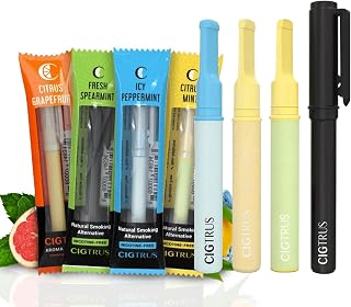 Cigtrus Quit Smoking Inhaler – Nicotine-Free, Smokeless, Natural Craving Relief & Habit Replacement for Smokers & Vapers |Non-Electric Variety 4-Pack