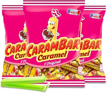 French Sweets | Bulk Sweets Candy Sticks | 3x Carambar Caramel Candy 320g