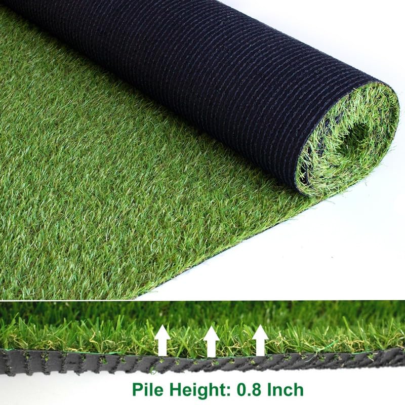 Tappeto erboso artificiale per interni ed esterni, dimensioni personalizzate, 0,9 x 1,5 m, Astroturf per cani e animali domestici con fori di drenaggio, facile da installare e pulire