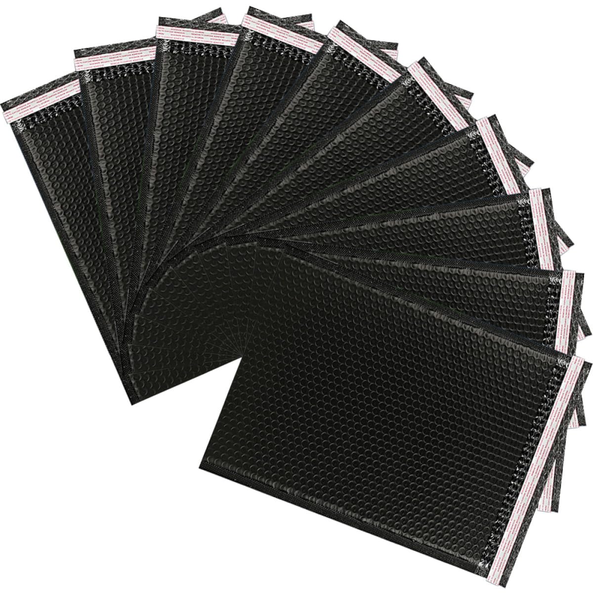 Lot de 20 Enveloppes Matelassées Noires Imperméables Protection Anti-secousses en Plastique pour Envois Postaux Sécurisés en Petite et Moyenne Entreprise