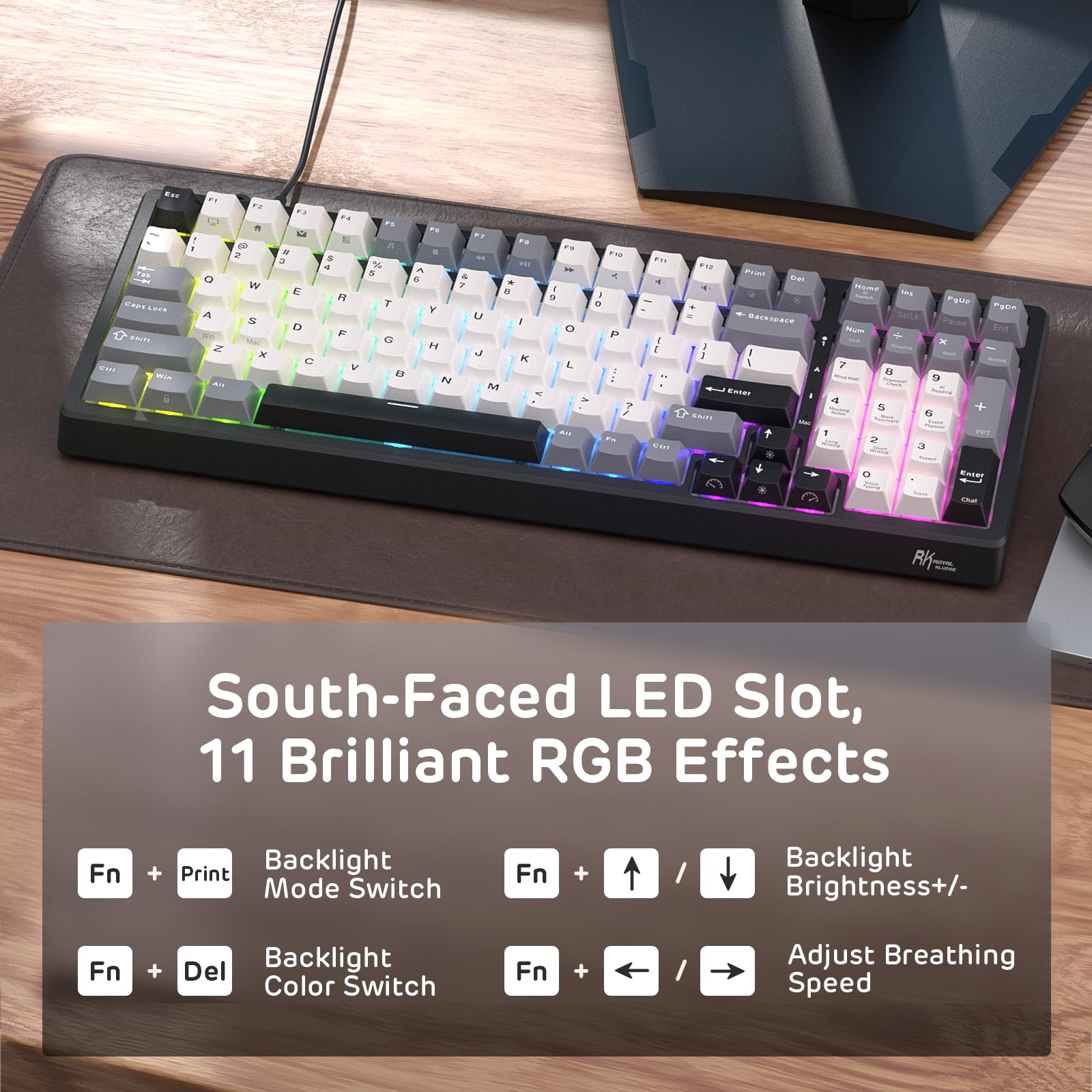 Amazon.com: RK ROYAL KLUDGE F99 Wired AI Mechanical Keyboard for