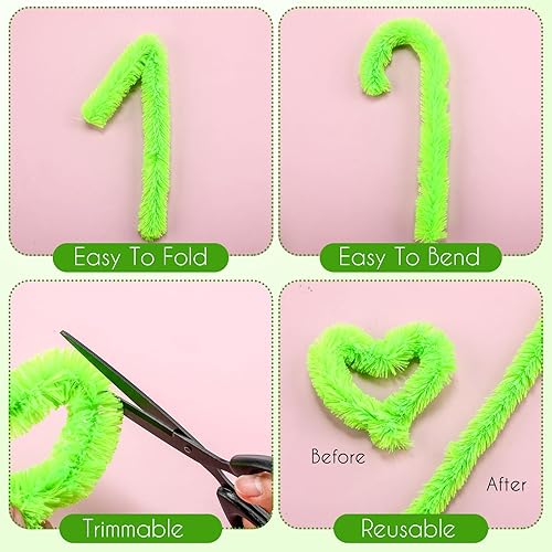 Vista 17 de Hotop 30 limpiapipas extra gruesos de 1.181 in de felpilla tallos de felpilla jumbo, suministros de manualidades para principiantes, suministros