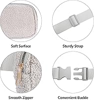 Vista 111 de Riñonera cruzada para mujeres y hombres, bolsa para cinturón para senderismo con correa ajustable, riñonera para correr, entrenamiento, deportes