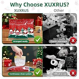 XUXRUS Gold Trash Bags Mini Trash Bags, 3 Gallon Small Bathroom Drawstring Christmas Garbage Bags 50 Count, Holiday Supplies, Festive Printed for Kitchen & Bathroom