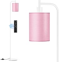 Vista 12 de Lámpara de pie con pantalla de lino, lámpara de pie alta regulable con control remoto y 3 temperaturas de color, lámparas de pie modernas para sala
