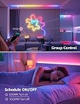 Lumières LED S1 AI Lepro, Bande lumineuse LED RGBIC WiFi pour chambre, Fonctionne avec Alexa et Google Lumières LED intelligentes pour chambre, Lumières à bande synchronisées avec la musique, LLM lumière LED, 16.4ft bandes lumineuses LED Bluetooth