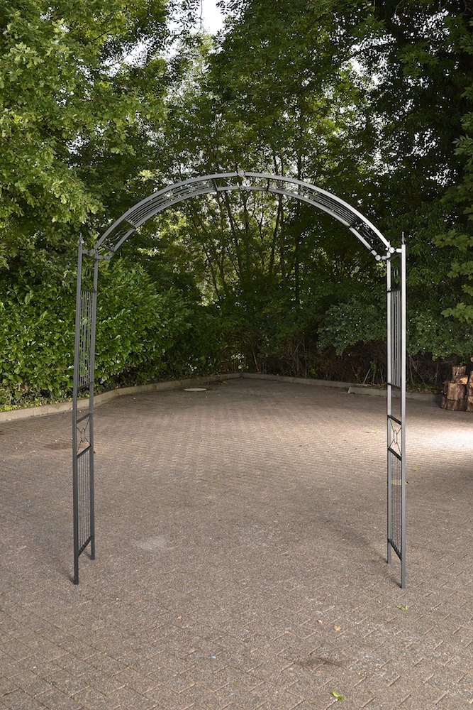 CLP Arco Da Giardino Flexi In Metallo Arco Per Piante Rampicanti Regolabile I Larghezza 110-175CM, Alt. 235-268 CM, Colore:nero