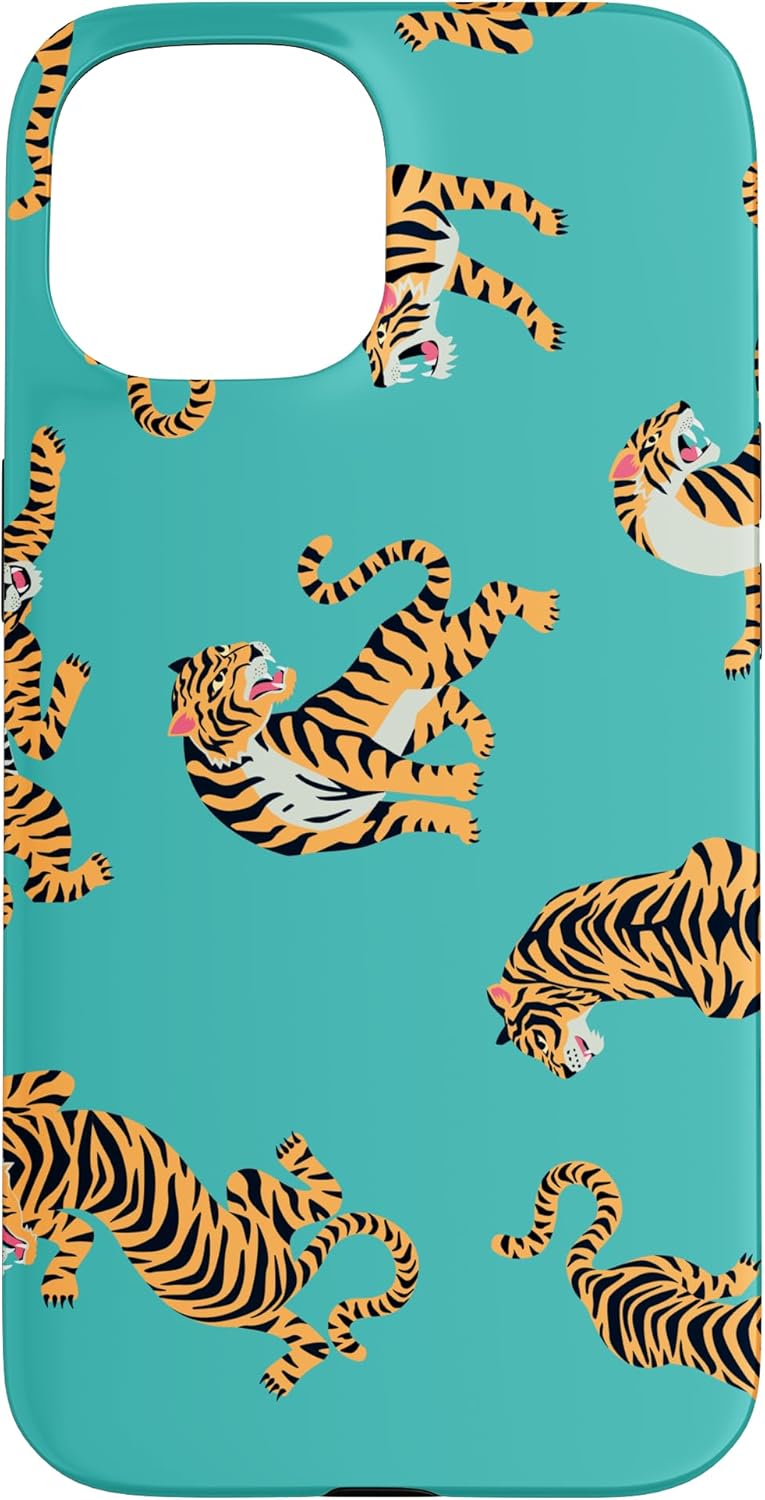 Tiger Stripes Turquoise Asian Safari Animal Inspirational Case for iPhone SE (2020) / 7 / 8