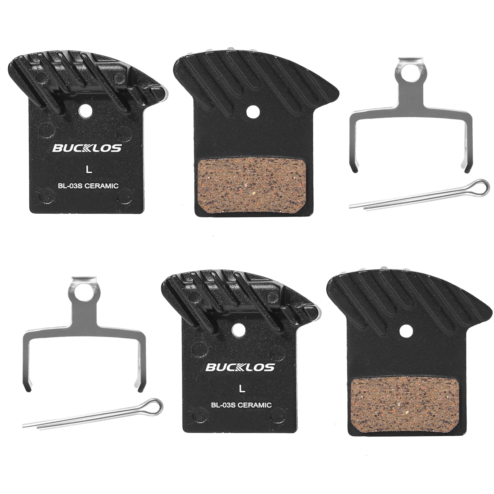 BUCKLOS 2 Pairs Disc Brake Pads for Ceramic Shimano L03A L04C L05A K04S K04Ti K05S K05Ti M8110 M7110 R9170-F R8070-F R7070-F R4770-F RS805-F RS505-F