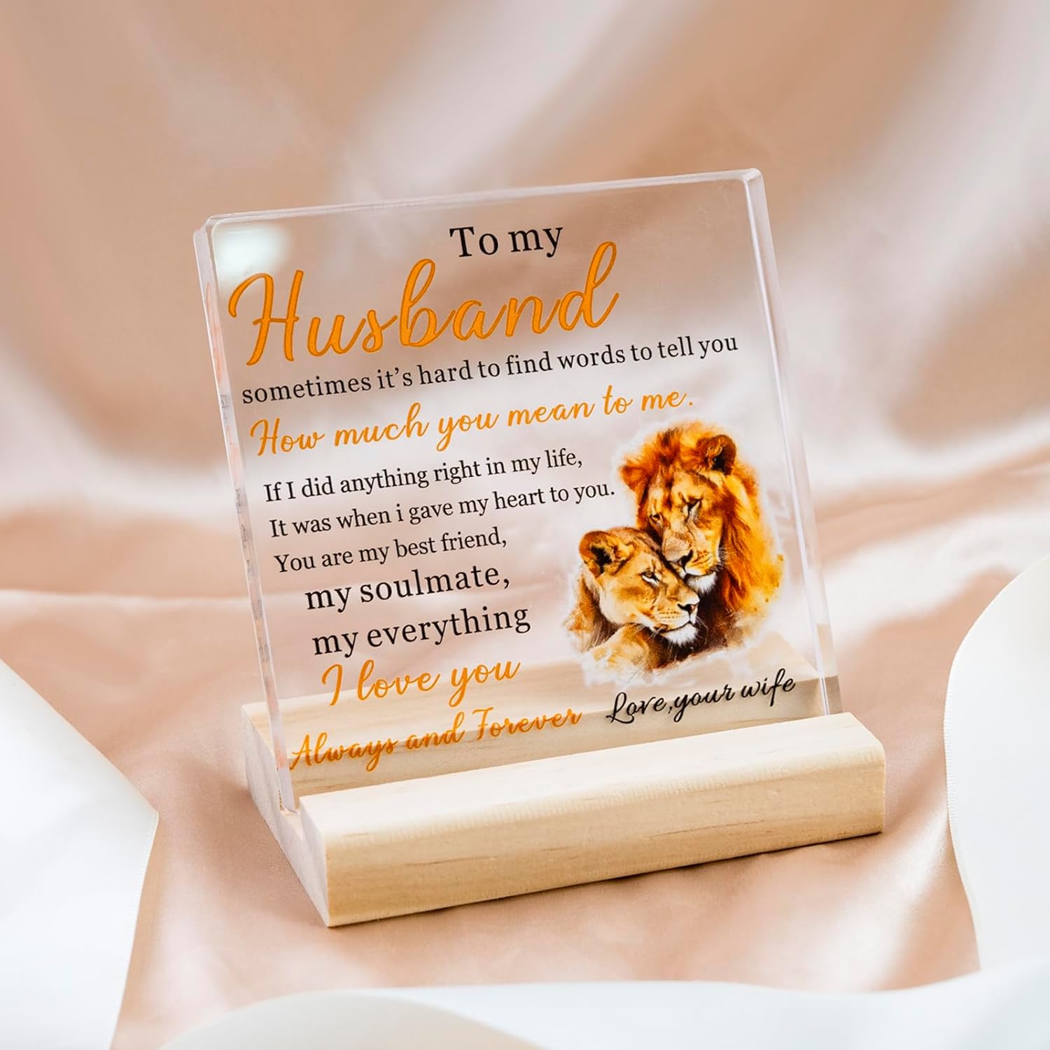 Gifts for Husband from Wife Husband Birthday Gifts Father's Day Acrylic image 3