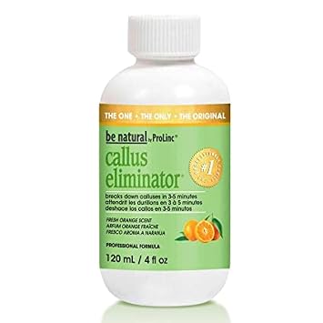 ProLinc Be Natural Callus Eliminator Orange ، مزيل الكالس الاحترافي برائحة برتقالية منعشة ، ينعم البشرة الصلبة على الفور ، 4 أونصة سائلة ، 1 عبوة