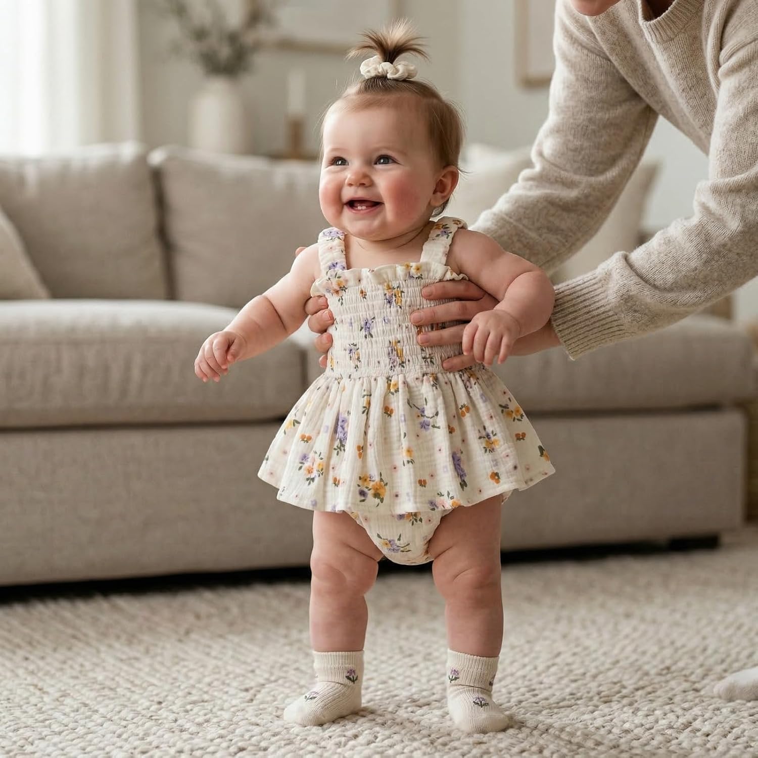 Baby Girl Smocked Romper Dress Summer Outfit Clothes image 5