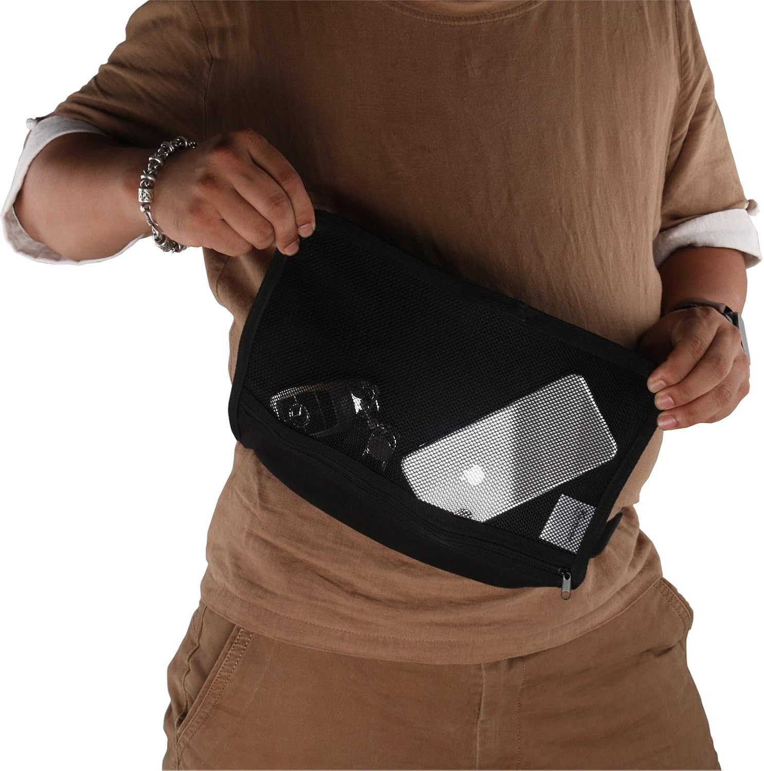 Tool Bags Professional Electrican's Tool Pouch With Belt Bag Many Pockets for Maintenance Tool Pouch (Brown)