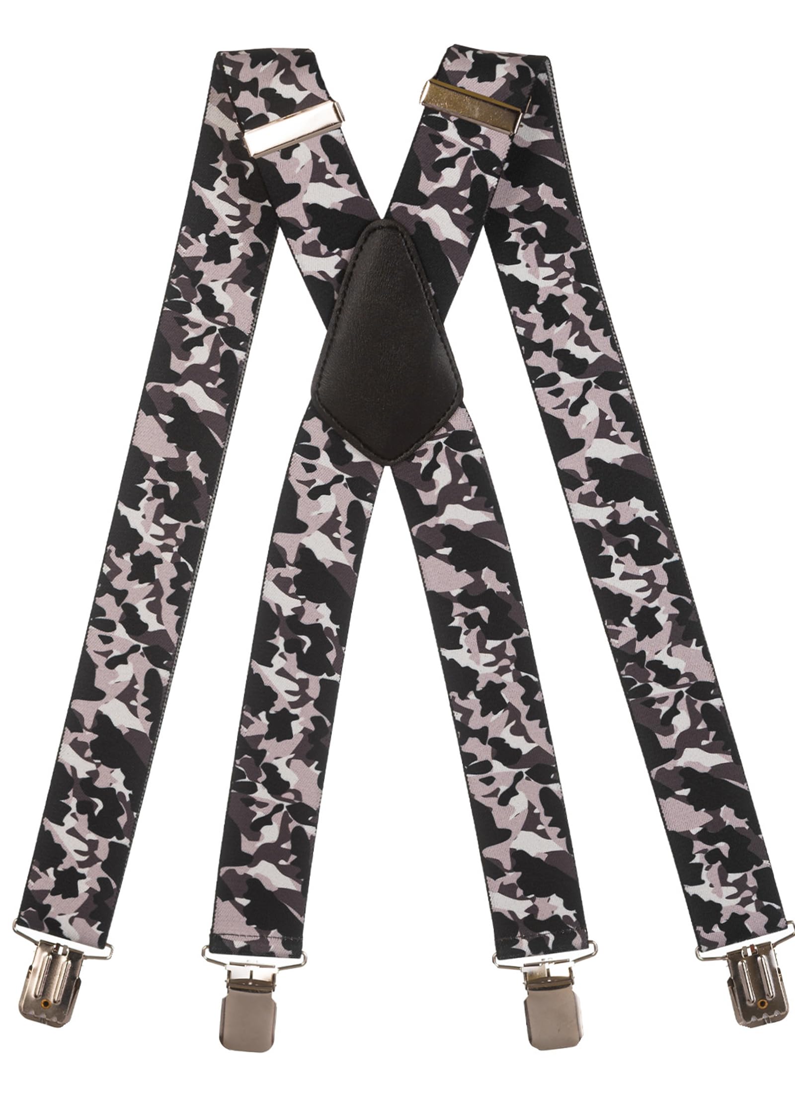 Olata Men's Camoflauge A Heavy Duty Printed X-Shape Braces/Suspenders, 4Cm