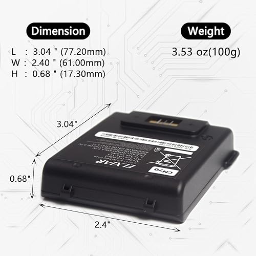 Miniatura 2 de Paquete de 2 baterías de iones de litio de 3.7 V 4000 mAh de repuesto para escáneres Intermec CN70 CN70e 1000AB01 318-043-002 318-043-012 318-043-022