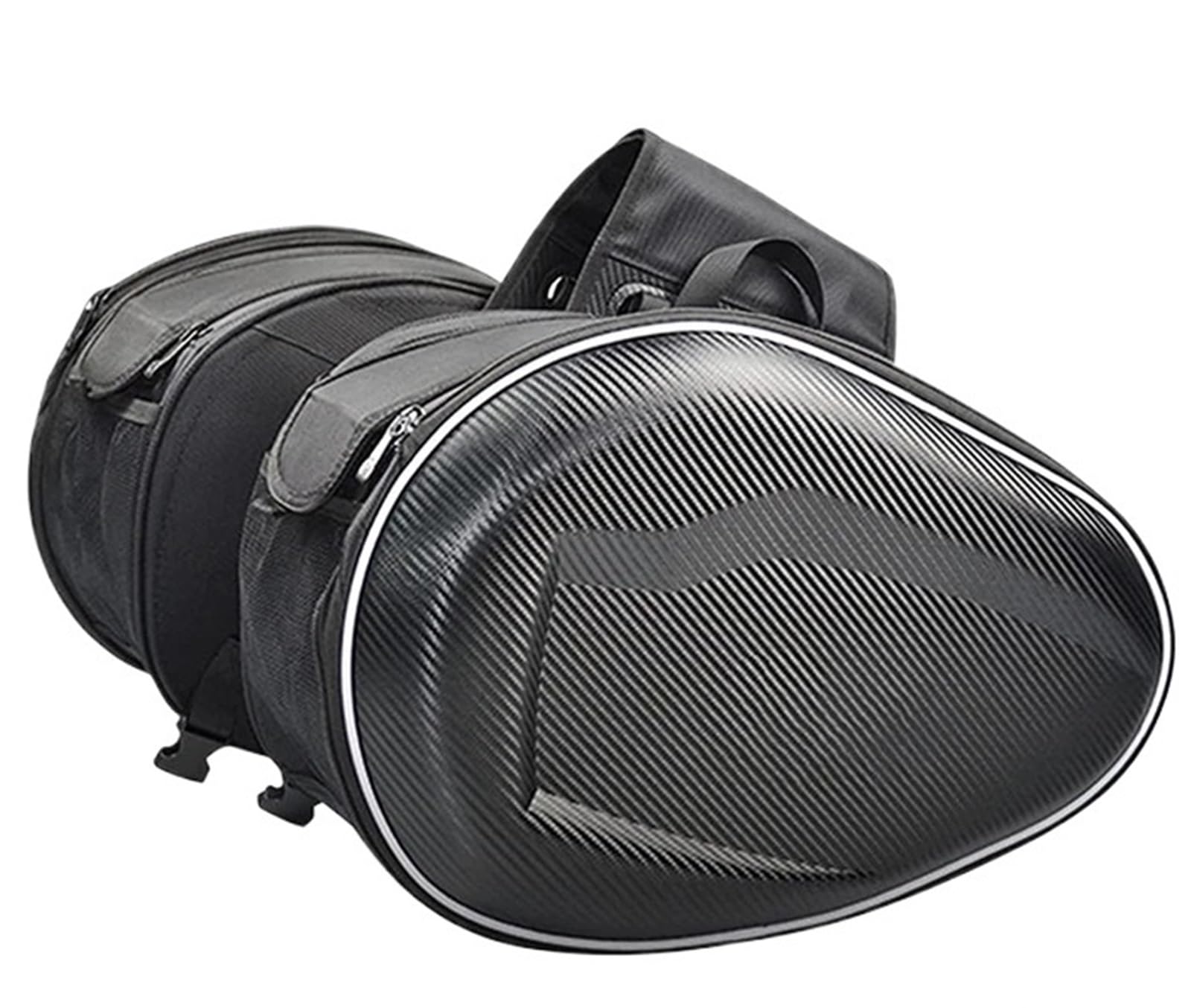 Borsa Gamba Moto Borsa da Sella Impermeabile per Moto/Borse da Viaggio per Casco Laterale per Moto + Copertura Antipioggia Un Paio Marsupio Gamba Moto(Oxford And Plastic)