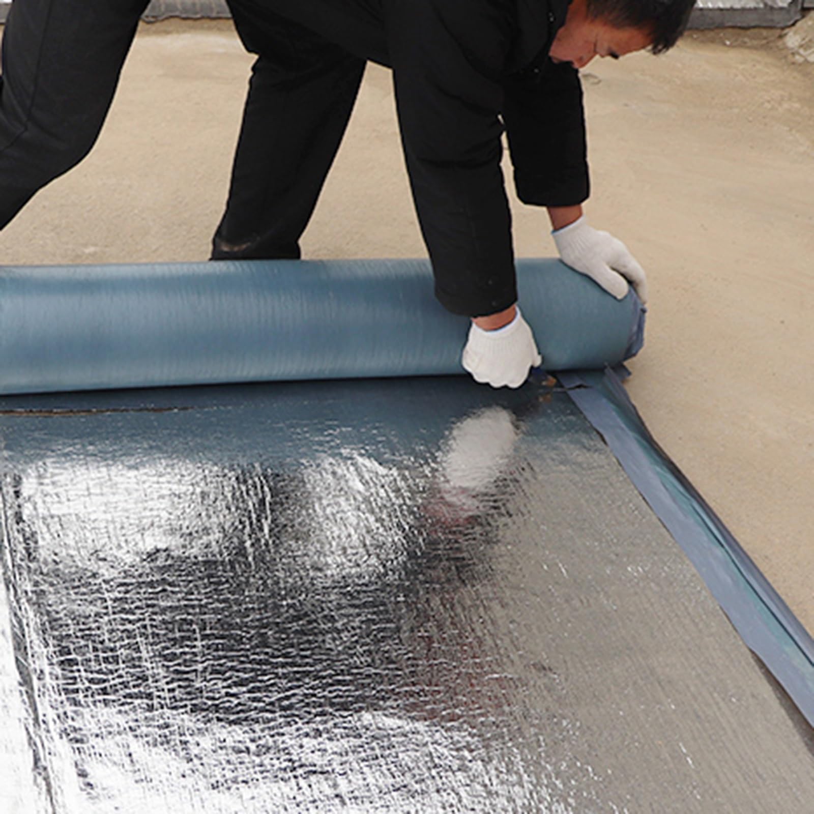 Cinta de reparación de tejas de asfalto impermeable y cinta de sellado F para protección contra fugas, rollo de contrapiso, sellado resistente al agua (T2 mm/A 1 x L7 m)
