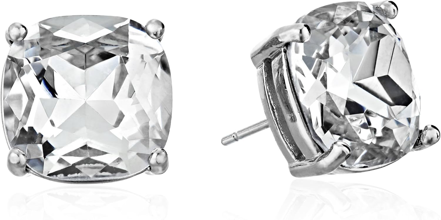 kate spade new york "Essentials" Jet Small Square Studs: Stud Earrings: Clothing, Shoes & Jewelry