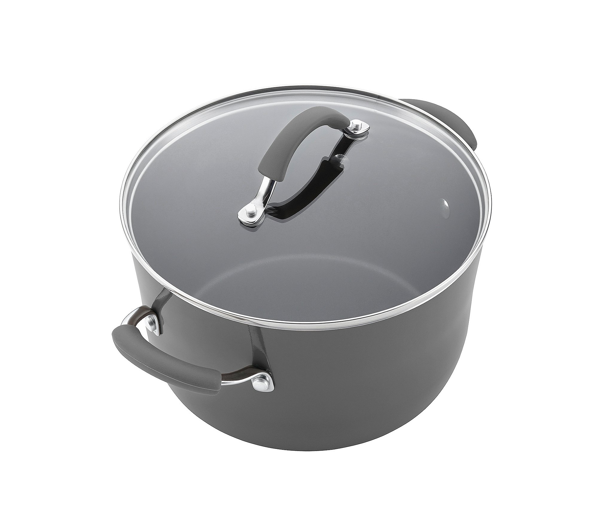 Rachael Ray Cucina Nonstick Cookware, Sea Salt Gray Pots and Pans Set, 12-Piece — Amazon image 2