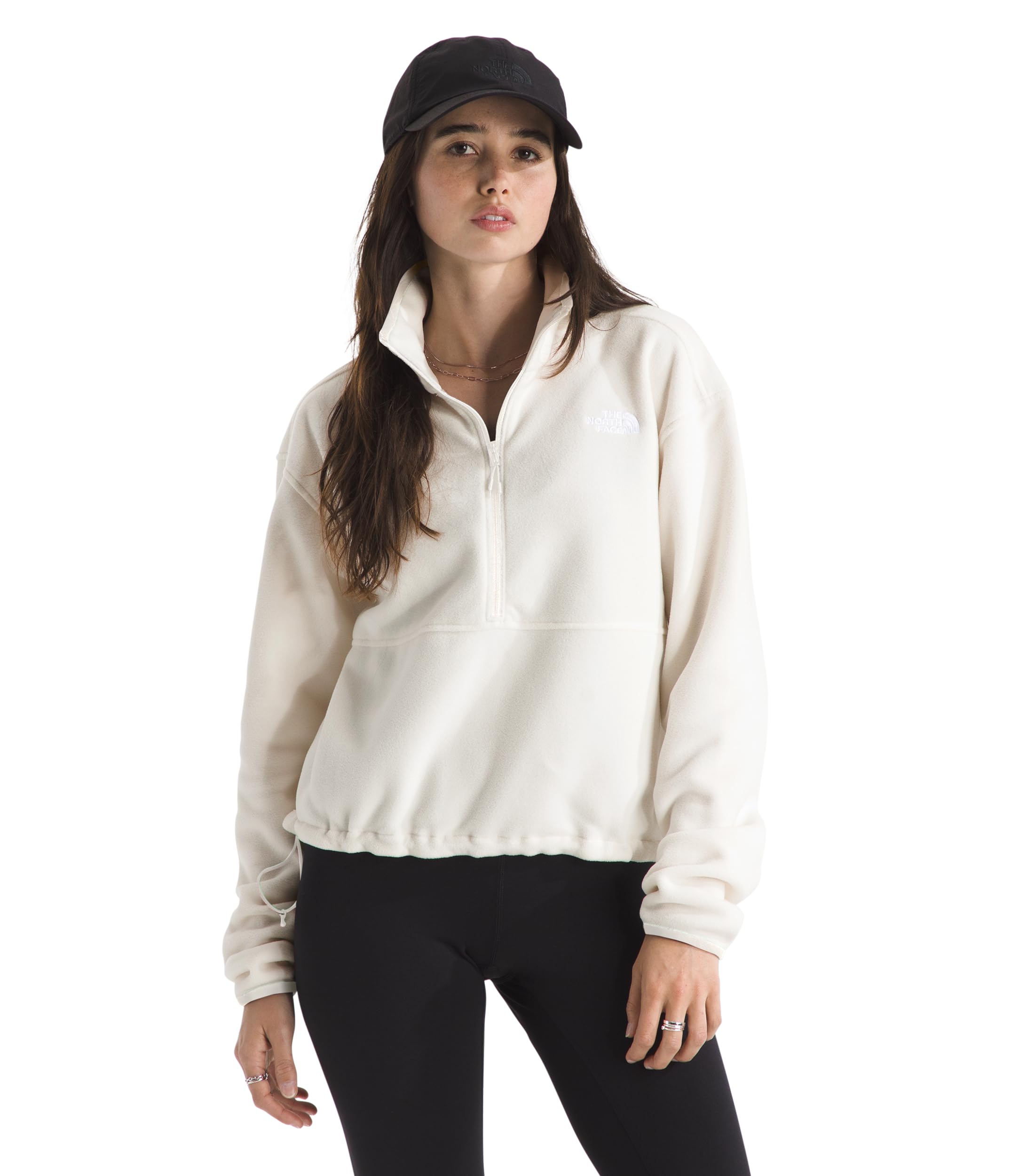 Forro polar para mujer The North Face Glacier S, chaqueta blanca de montaña con cremallera 7