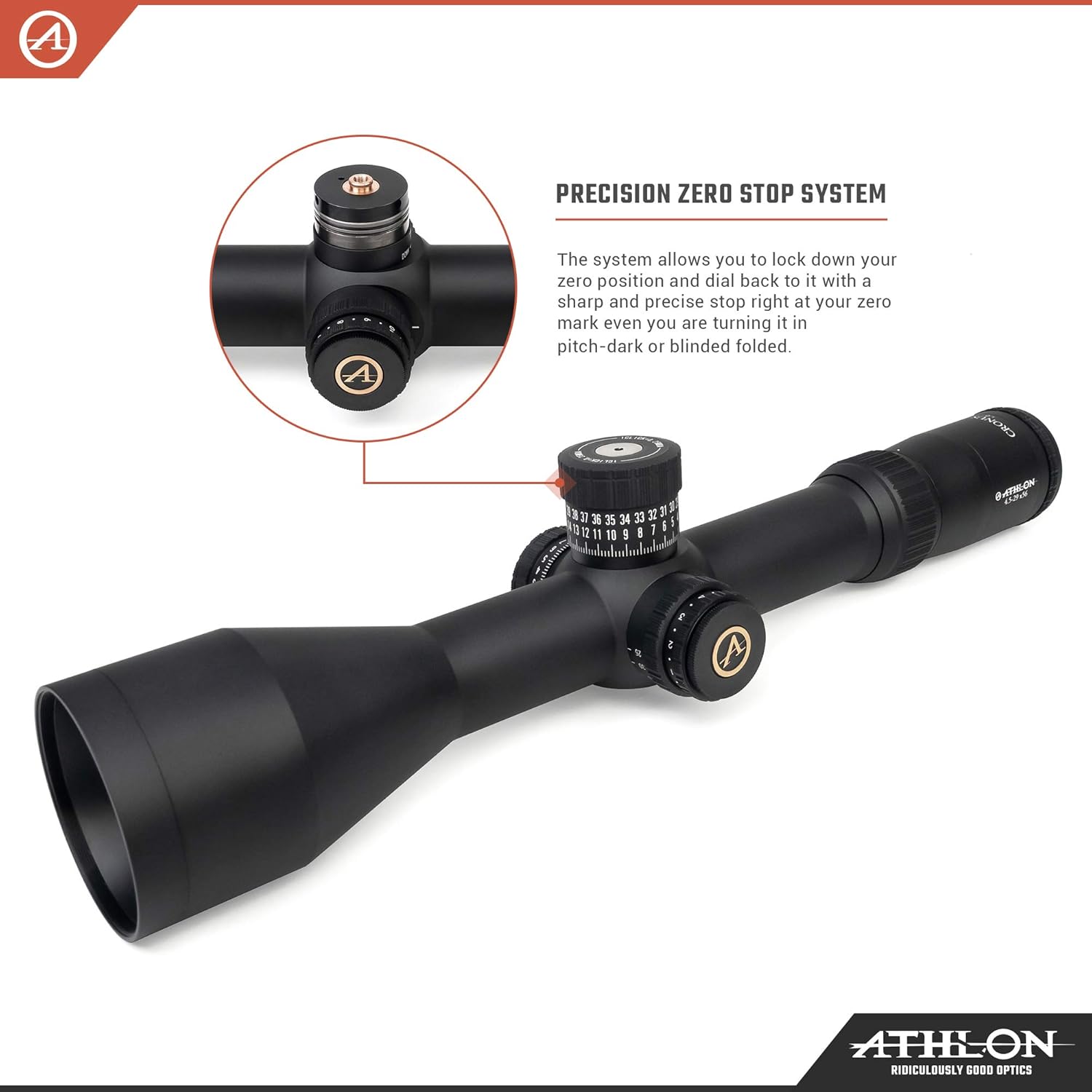Athlon Optics Cronus UHD Riflescopes 4.5-29x56 First Focal Plane APLR FFP IR MOA