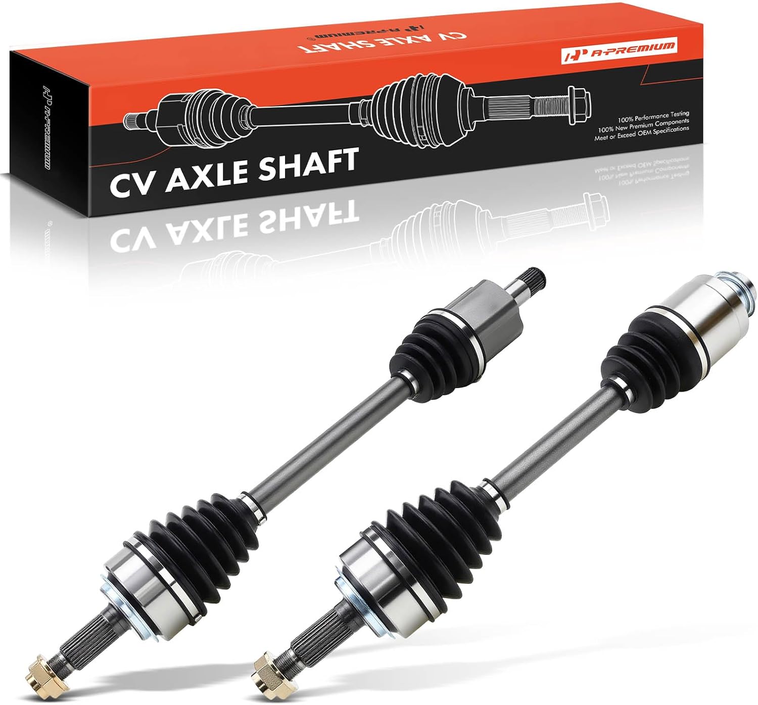 A-Premium Pair (2) Front CV Axle Shaft Assembly Compatible with Honda Accord 2003 2004 2005 2006 2007, L4 2.4L, Manual Trans., Driver and Passenger Side