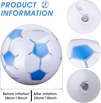 Plastic Football – 3 Pack Inflatable Football with Pump for Kids, Soft & Safe Toddler Football for Indoor Outdoor Play, Beach, Garden, Park, School, Pool & Party Games