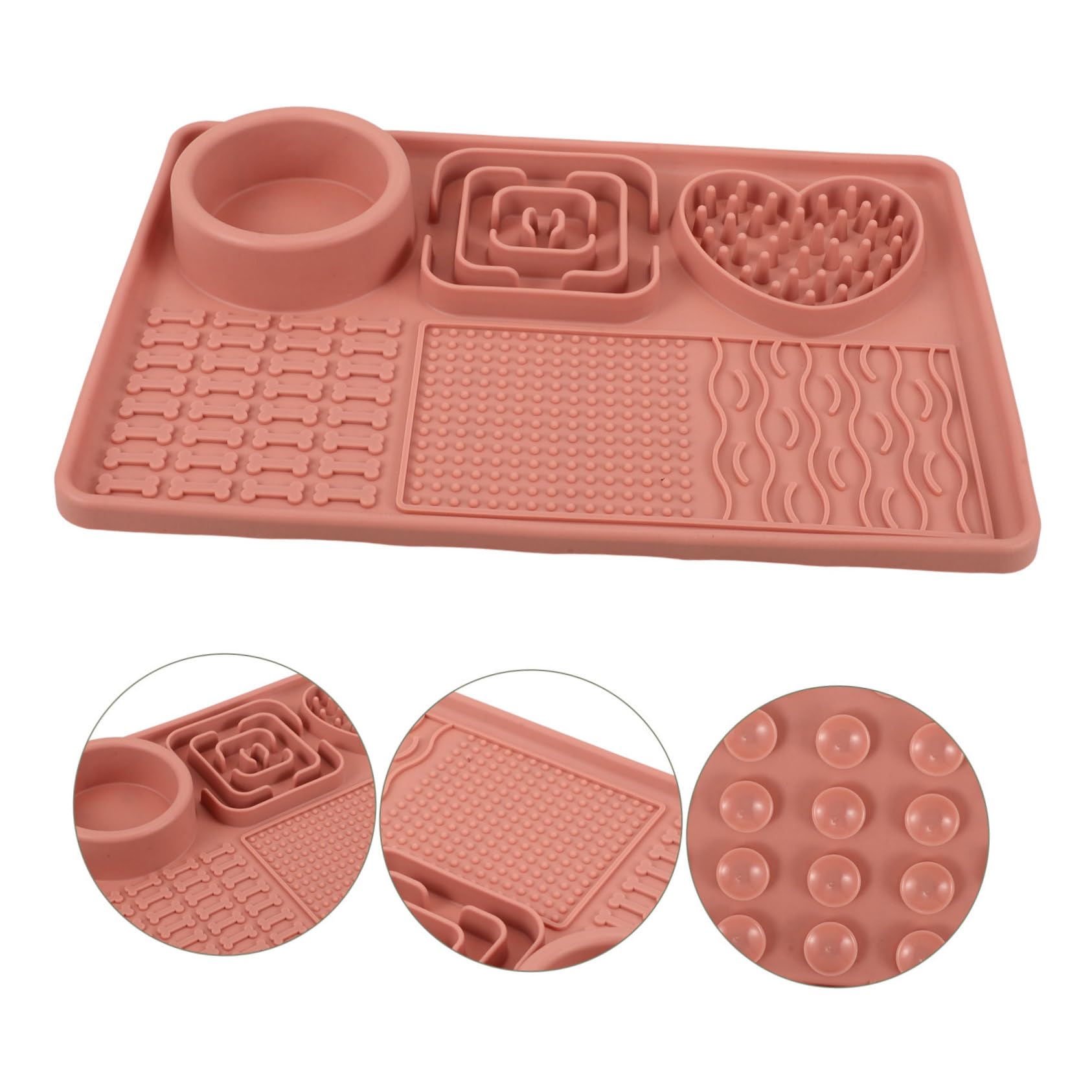 HANABASS 5stücke Dog Feeding Mat Aus Lebensmittelechtem Große Lickmatte Für Langsames Füttern Mit Saugnäpfen Für Hunde Und Welpen