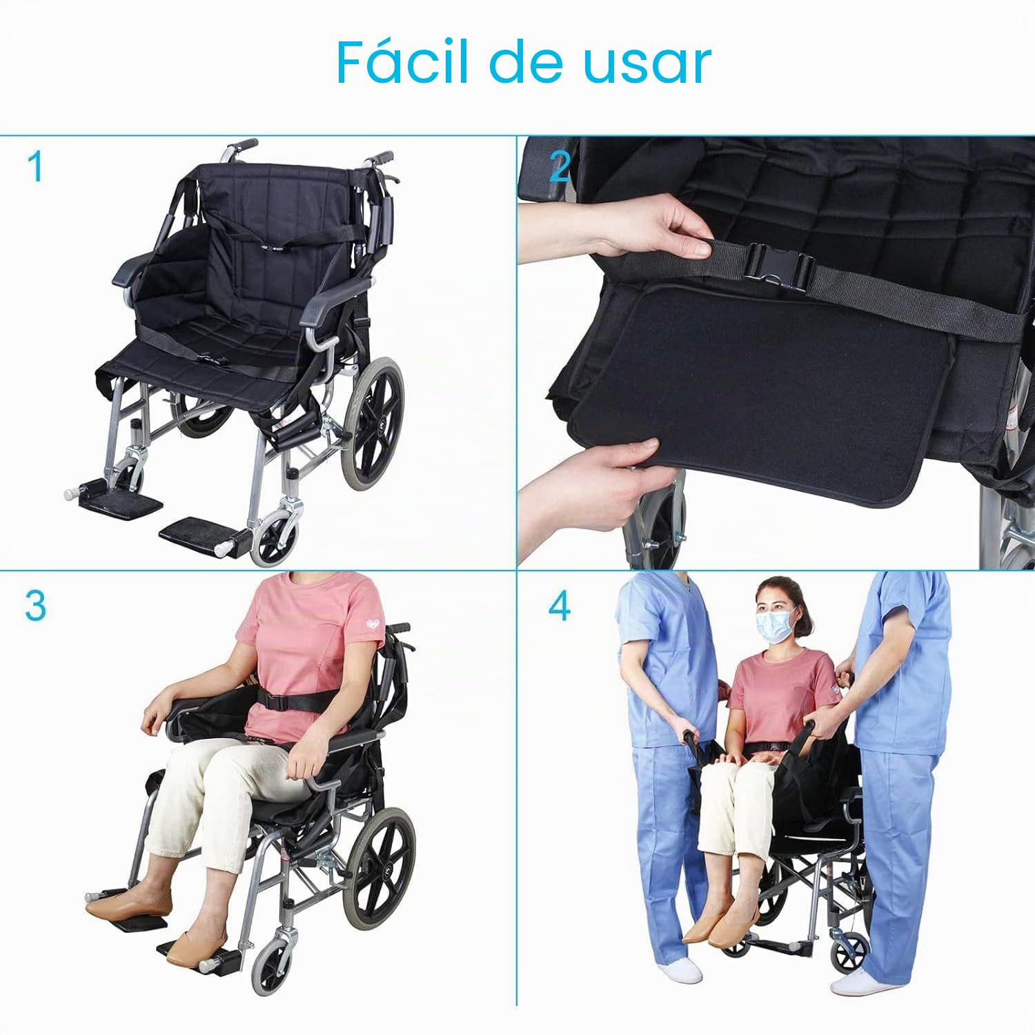 Almohadilla de asiento de transferencia para movilidad médica, tabla deslizante de escalera de elevación de pacientes con diseño de doble asa, correa de elevación para silla de ruedas y cinturón de