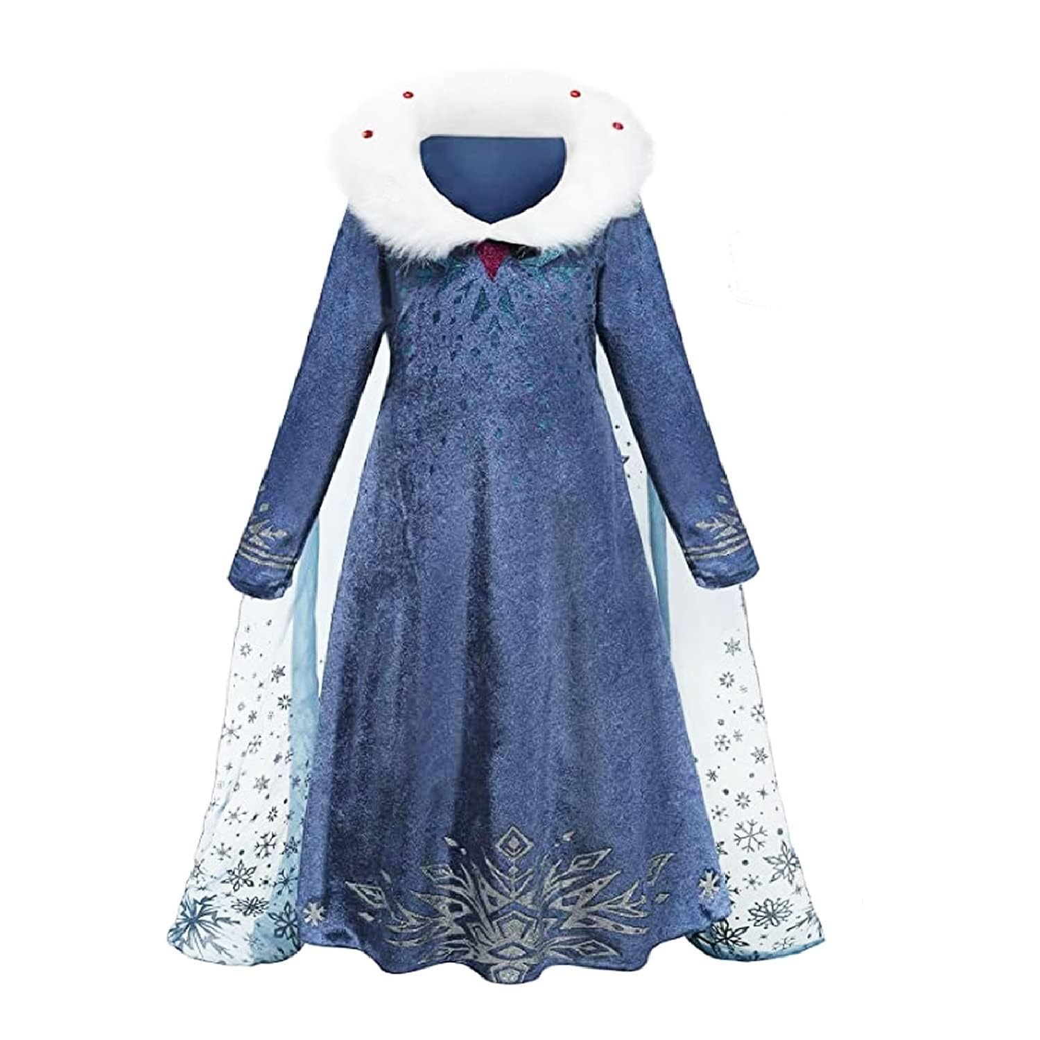 Discoball Girls Elsa Princess Dress Elsa Anna Costume Dress Up Winter Snow Queen Fancy Dress for Halloween Christmas Fancy Birthday Party Coronation Dress