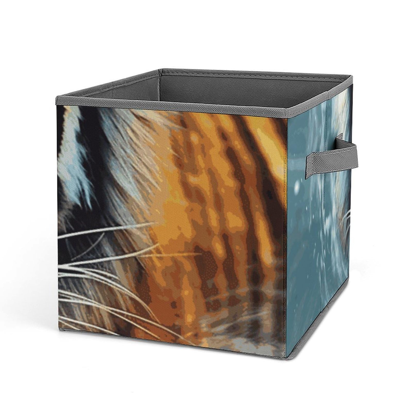 Bacs de rangement pliables en tissu tigre pour en finir avec le désordre