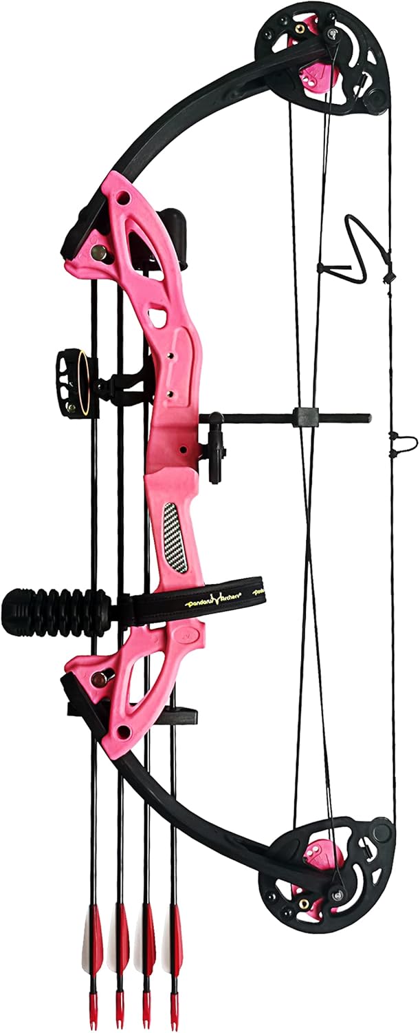 PANDARUS Compound Bow Archery for Youth and Beginner, Right Handed,19”-28” Draw Length,15-29 Lbs Draw Weight, 260 fps (Black Left Handed) : Sports & Outdoors
