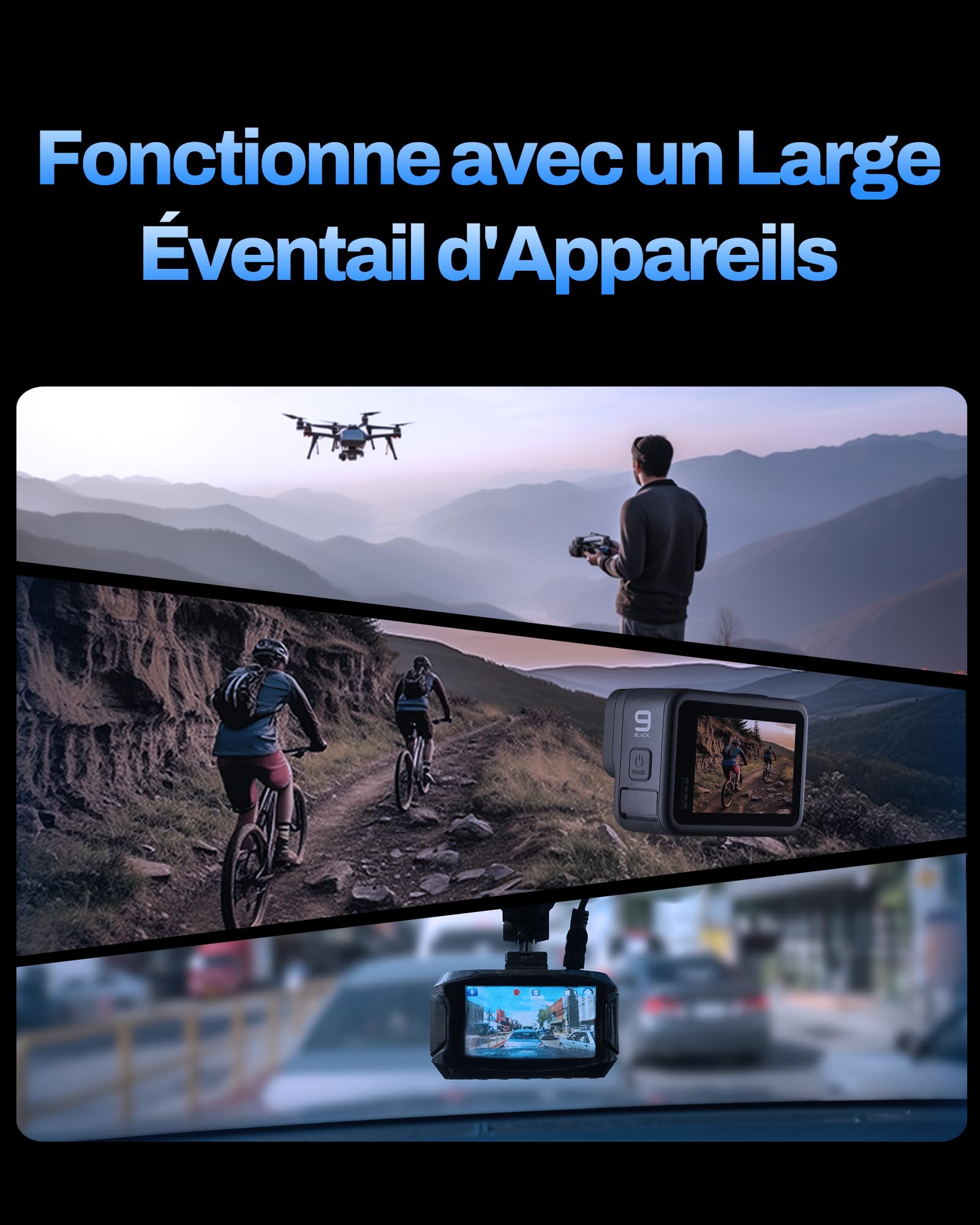 Carte Micro SDXC Biwin MS210, 512 Go, jusqu'à 210 Mo/s, UHS-I V30 4K UHD A2 U3. Compatible avec appareils Photo numériques, Smartphones, caméras d'action et Drones.