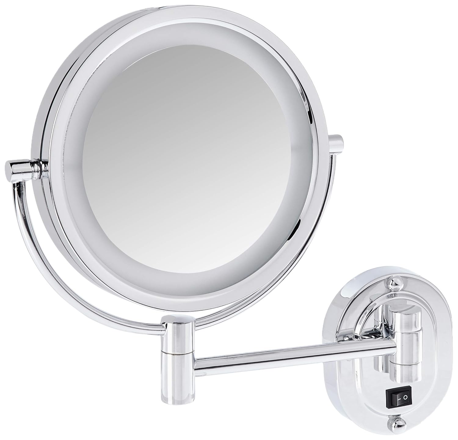 JERDON TwoSided Lighted WallMounted Makeup Mirror