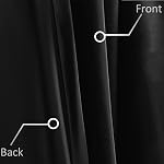 Fcosie Black Velvet Curtains 120 inches Long Flat Hooks Curtain Panels for Traverse Rod or Track Extra Long Home Theater Curtains Noise Reducing Window Drapes, 1 Panel, 100W x 120L inch