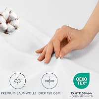 Dreamzie Párnahuzat 40x60 cm (2 db) - 100% Jersey Pamut, Fehér, Hipoallergén, Tartós, Mosógépben Mosható 3