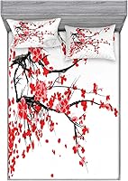 Vista 29 de Ambesonne Island Map - Juego de sábanas bajeras y fundas de almohada, mapa del tesoro súper detallado, diseño de piratas rústicos grungy, tema