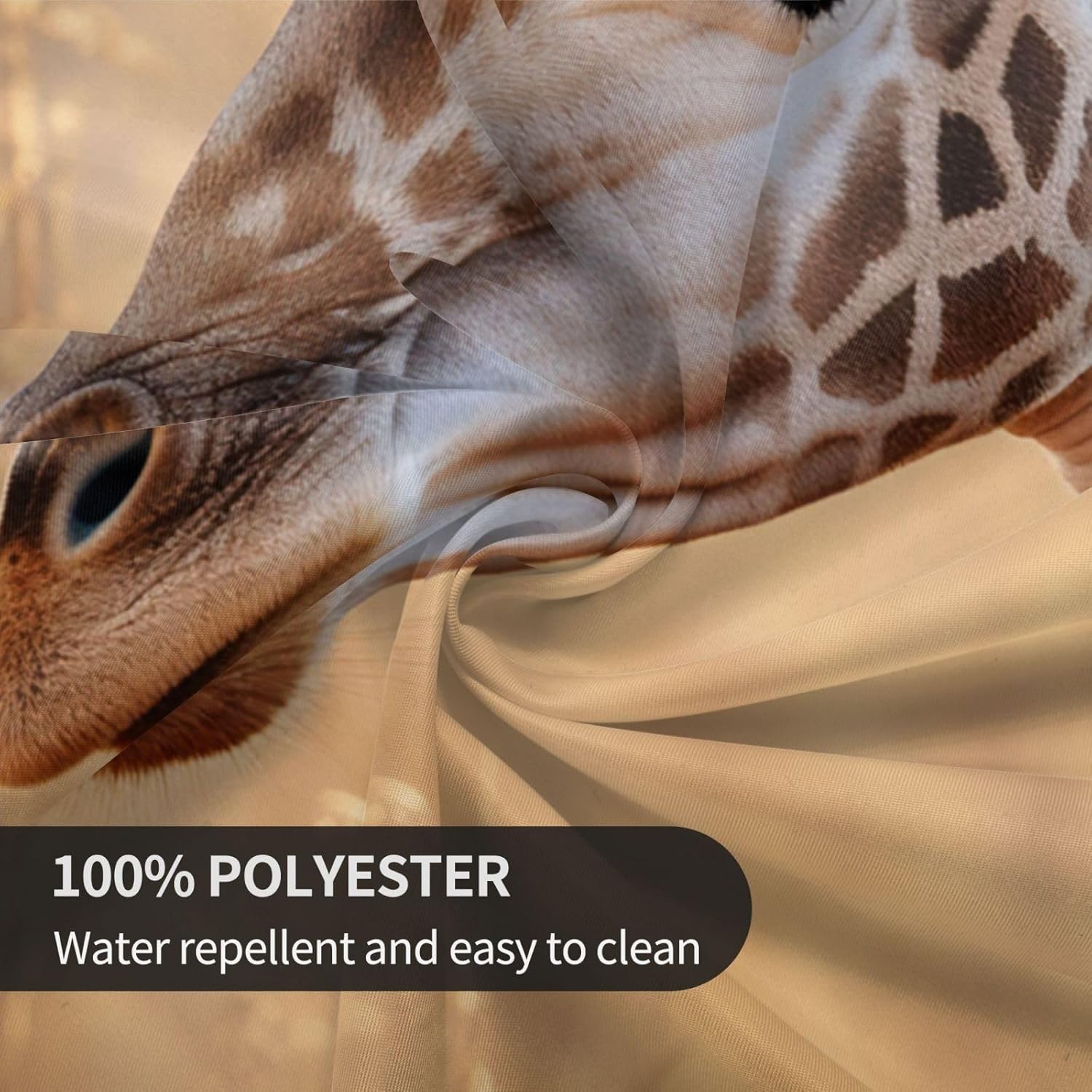 Animal Giraffe Print3 Print Wrinkle Free Dining Table Cover for Birthday Party Farmhouse Tablecloths Up to 60 x 60 Inches