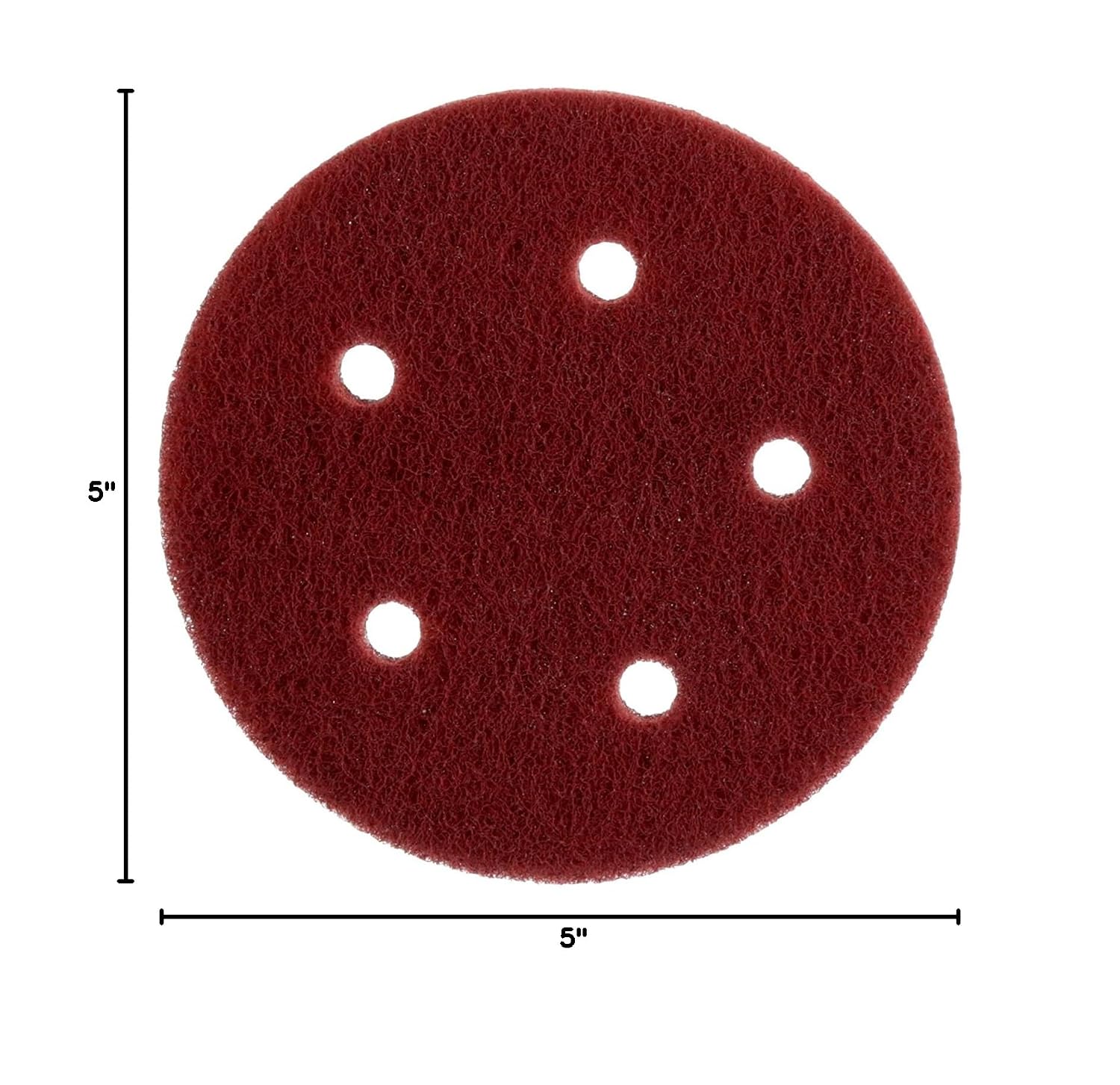 Cubitron Hookit 7447 PRO Disc, 5" x NH A VFN, Aluminum Oxide, Maroon (Pack of 40)